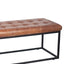 Ruma Armani Vintage Brown Stitched Leather Bench | Seating | Rūma