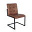 Ruma Brown Stitched Leather Dining Chair | Dining & Seating | Ruma