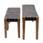 Ruma Black Woven Leather & Wood Set of 3 Bench & Stools | Furniture | Rūma