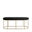 Ruma Black Velvet Bench with Gold Metal Frame | Seating | Rūma