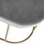 Ruma Dove Grey Velvet Bench with Gold Metal Frame | Seating | Rūma