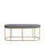 Ruma Dove Grey Velvet Bench with Gold Metal Frame | Seating | Rūma