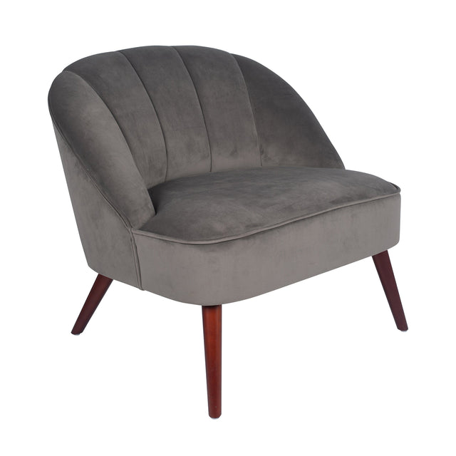 Ruma Grey Velvet Cocktail Chair | Chairs & Seating | Ruma
