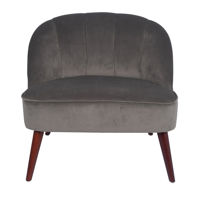 Ruma Grey Velvet Cocktail Chair | Chairs & Seating | Ruma