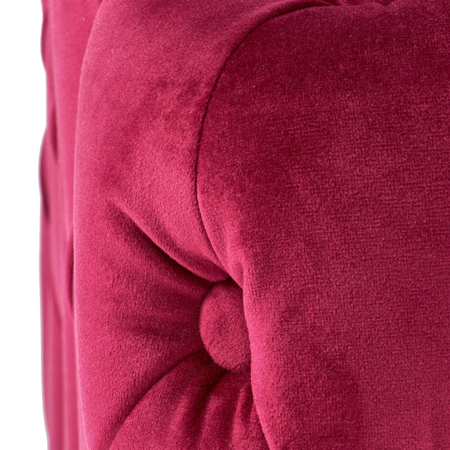 Ruma Raspberry Velvet Buttoned Ottoman | Seating | Rūma