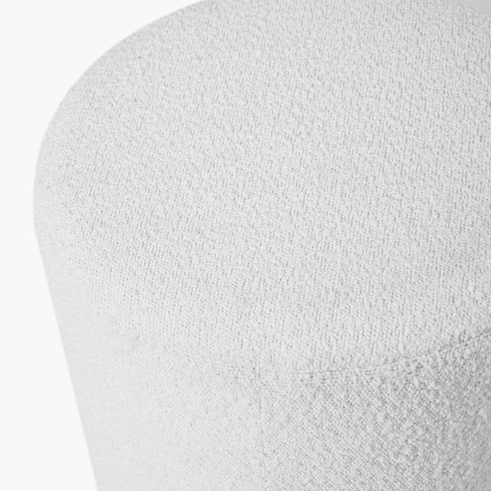 Ruma Bouclé Cylinder Pouffe | Furniture | Rūma