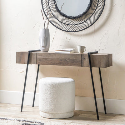 Ruma Bouclé Cylinder Pouffe | Furniture | Rūma