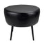 Ruma Steel Grey Leather Stool  | Seating | Rūma