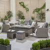 Anguilla Outdoor Slate Grey 3 Seater Lounge Dining Set