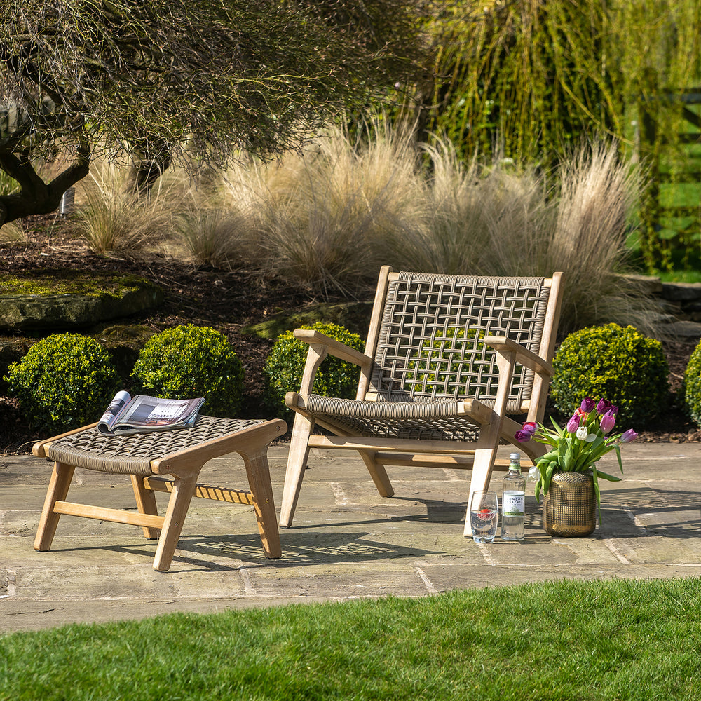Rafti Lounge Chair & Hocker Set